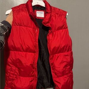 Old Navy Women's Red Puffer Vest